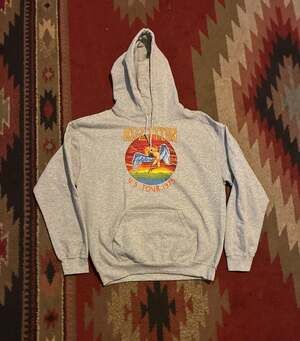 Led Zeppelin US Tour 1975 Gray Pullover Hoodie Size Small